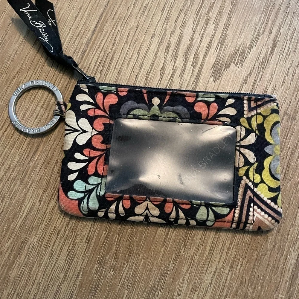 Vera Bradley change purse and ID holder with key ring